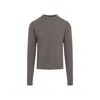Rick Owens Gray Hollywood Round Neck Sweater