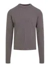 Rick Owens Gray Hollywood Round Neck Sweater In Gray