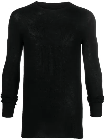 Rick Owens Round Neck Sweater In Black