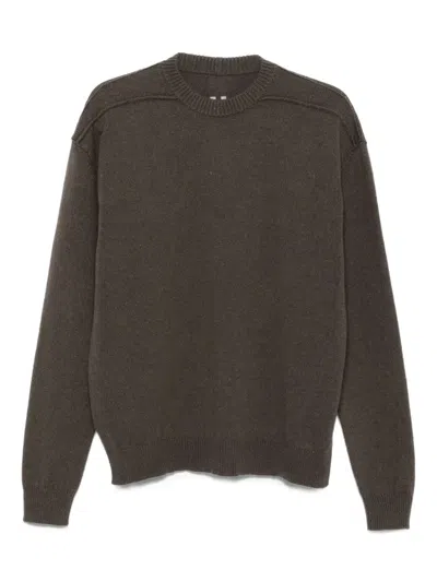 Rick Owens Round-neck Sweater In Brown