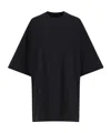 Rick Owens Crew Neck Plain Design Relaxed Fit In Black