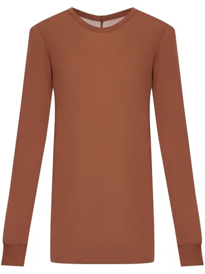 Rick Owens Round-neck T-shirt In Brown