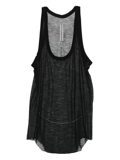 Rick Owens Round-neck Tank Top In Black