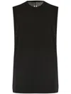 Rick Owens Basic Crewneck Sleeveless T-shirt In Black