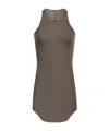 Rick Owens Gray Ribbed Tank Top In Green