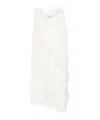 Rick Owens Draped Cotton Sleeveless Top In Neutral Palette In White