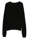 Rick Owens Round-neck Wool Jumper In Black