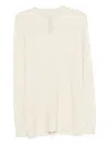 Rick Owens Round-neck Wool Sweater In White