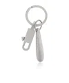 Rick Owens Round Ring Key Chain In Gray
