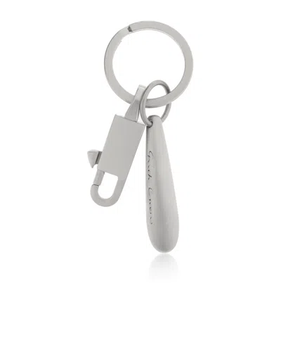 Rick Owens Round Ring Key Chain In Gray
