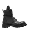 Rick Owens Round Toe Boots In Black