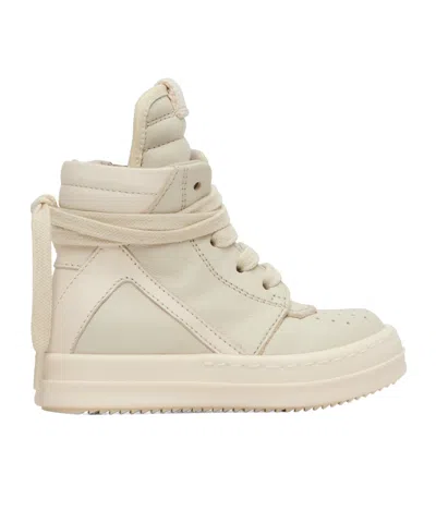Rick Owens Round Toe High Top Sneakers