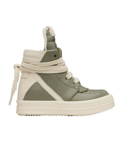 Rick Owens Round Toe High Top Sneakers