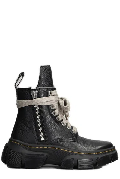 Rick Owens Round Toe Lace In Grey