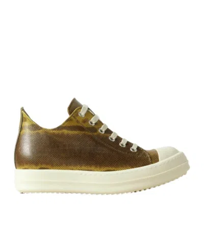 Rick Owens Round Toe Low-top Casual Shoes In Brown
