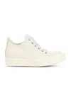 Rick Owens Leather Lace-up High-top Sneakers In White
