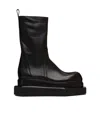 Rick Owens Black Concordians Zipped Turbo Cyclops Boots In Black