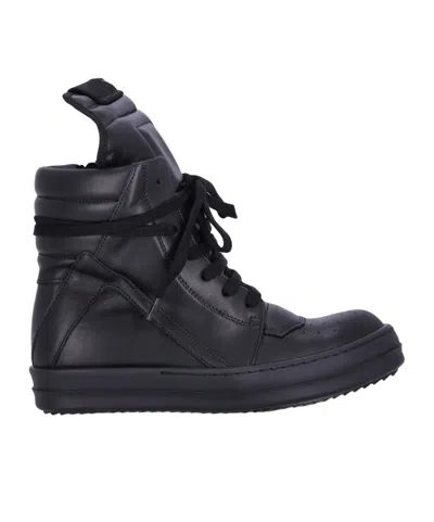 Rick Owens Round-toed Ankle Boots In Black