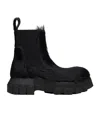 Rick Owens Round-toed Ankle Boots In Blue