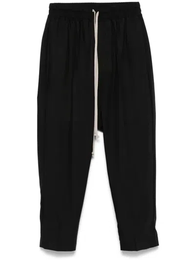 RICK OWENS DRAWSTRING ASTAIRES CROPPED TROUSERS,RP01E7303.WLP 09 BLACK