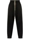 Rick Owens Drop Crotch Track Pants In Black  