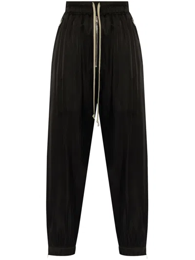 RICK OWENS TRACK RELAXED PANTS,RP01E7313.SCH 09 BLACK
