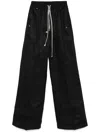 Rick Owens Women Satin Cargo Pants In Black