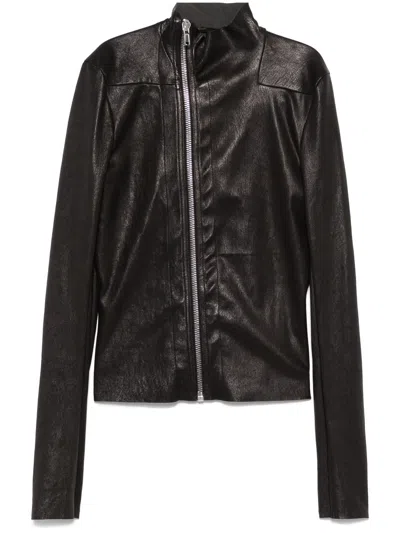 RICK OWENS GARY LEATHER JACKET,RP01E7701.LSV 09 BLACK