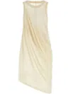 Rick Owens Anthem Draped Cotton-jersey Tank Top In Beige
