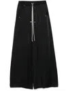 Rick Owens Wide Cargobelas Cotton Trousers Black In Black  