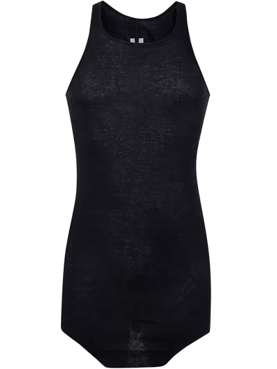 RICK OWENS BASIC RIB TANK TOP,RU01E5150.MR 09 BLACK