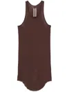 Rick Owens Men Basic Rib Tank Top In Red