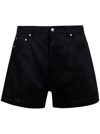 RICK OWENS GETH CUTOFF SHORTS,RU01E5373.TWL 09 BLACK