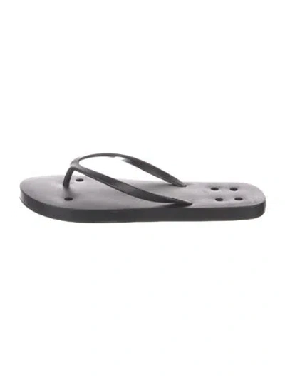 Pre-owned Rick Owens Rubber Flip Flops W/ Tags In Black