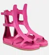Rick Owens Woman Sandals Fuchsia Size 5 Soft Leather In Hot Pink