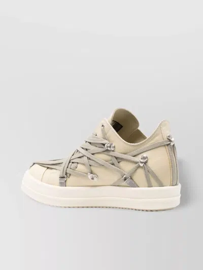 Rick Owens Rubber Lace-up Sneakers Metal Eyelets