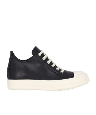RICK OWENS RICK OWENS ROUND-TOE LACE-UP SNEAKERS