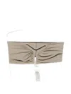 Rick Owens Ruched Bandeau In Neutral