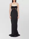 Rick Owens Panelled Satin Midi Slip Dress In Black