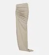 Rick Owens Edfu Slited Maxi Dress In Weiss