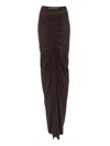 Rick Owens Ruched High-waisted Skirt In Animal Print