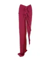 Rick Owens High-waisted Asymmetric Maxi Skirt In Red