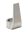 Rick Owens Runk Logo-engraved Ring In Silver