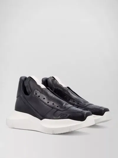 Rick Owens Runner Sneakers Round Toe Contrast Sole In Multi