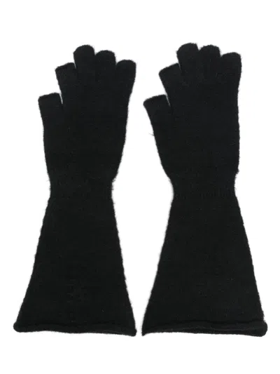 Rick Owens Runway Gloves In Black