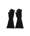 Rick Owens Black Porterville Alpaca Knit Gloves In Black