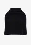 Rick Owens Runway Knitted Alpaca Cowl In Black
