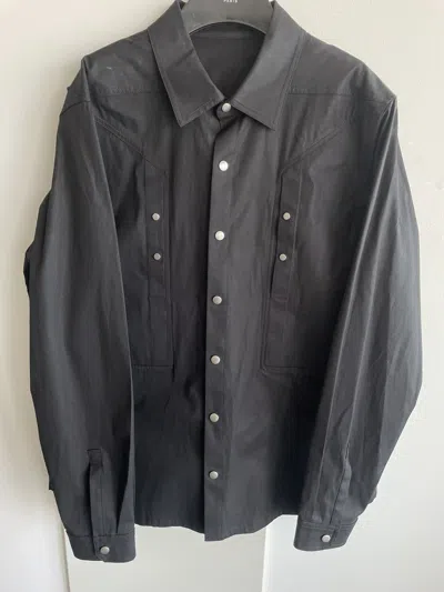 Pre-owned Rick Owens Runway Limited Edition Iconic Jacket Shirt In Black