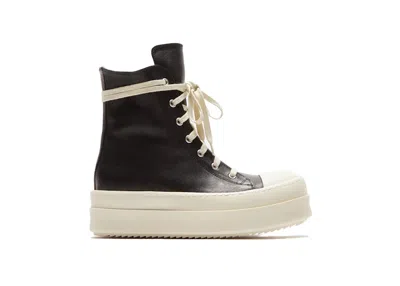 Pre-owned Rick Owens Runway Mega Bumper High (women's) Sneakers In Black/milk