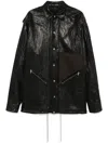 Rick Owens Porterville Runway Drawstring Hem Tour Jacket In Black